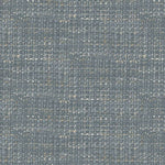 A close-up of a printed  woven fabric texture in a heathered slate blue-gray color with subtle beige and white threads.