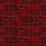 A close-up of a red and black woven fabric texture with a plaid pattern.