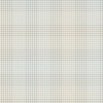 A close-up of a fabric pattern featuring a small-scale houndstooth weave overlaid with a light blue plaid check.