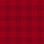 Red and black plaid fabric pattern with a fine woven texture.