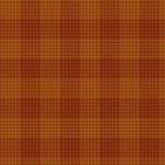 A close-up of a woven fabric texture featuring a warm orange and brown houndstooth pattern.