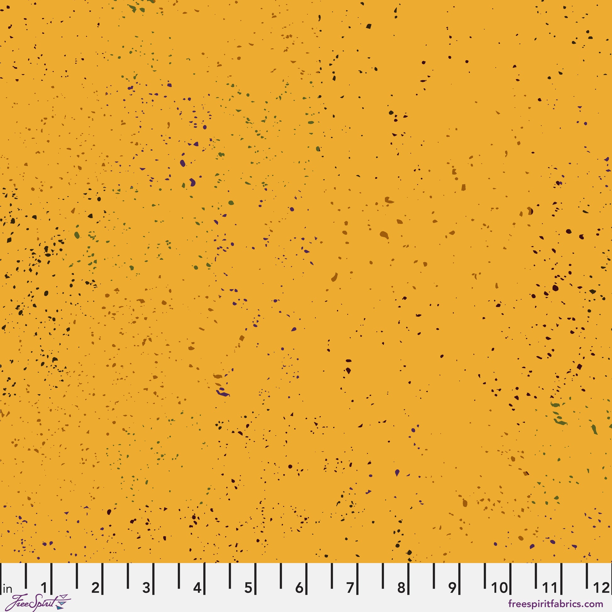 Speckled yellow fabric pattern.
