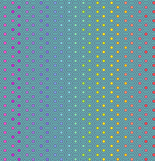 True Colors - Hexy Rainbow - Peacock