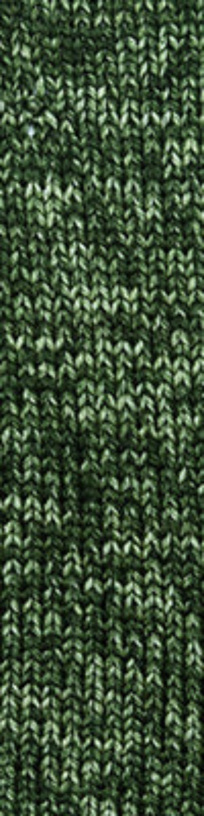 Close-up of a dark green and black textured knit fabric swatch showing a detailed ribbed pattern.