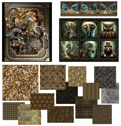 Steampunk - Menagerie Quilt Pattern