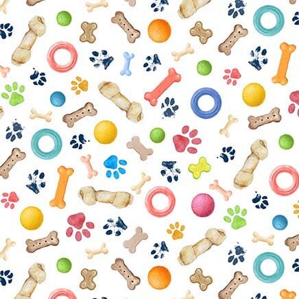 Paws in the Rain - Dog Toys - White