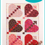 Quilt pattern with heart shapes featuring 'POSH Love' and 'Sew Kind of Wonderful' branding.