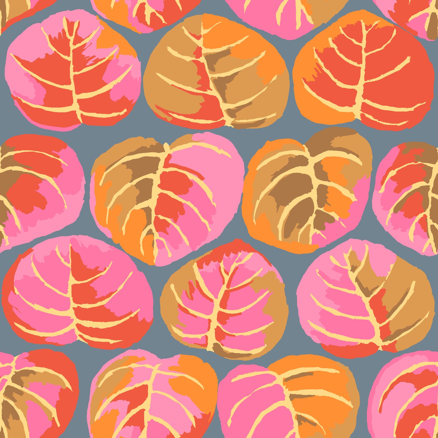 Kaffe - 108" Wideback - Palm Leaves - Pink