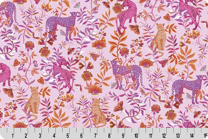 Quilting Cuddle - Wanderlust Big Cats - Pink