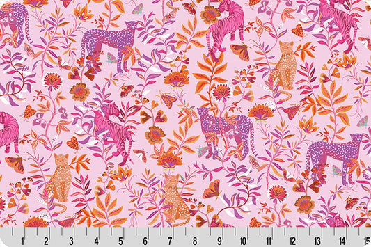 Quilting Cuddle - Wanderlust Big Cats - Pink