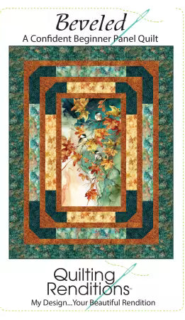Pattern for beveled a panel quilt with borders