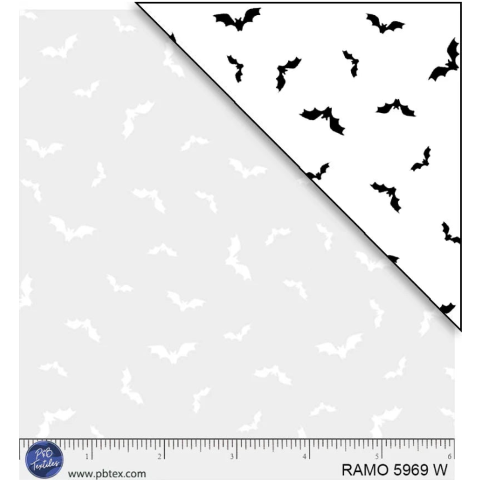 White on white fabric of flying bats