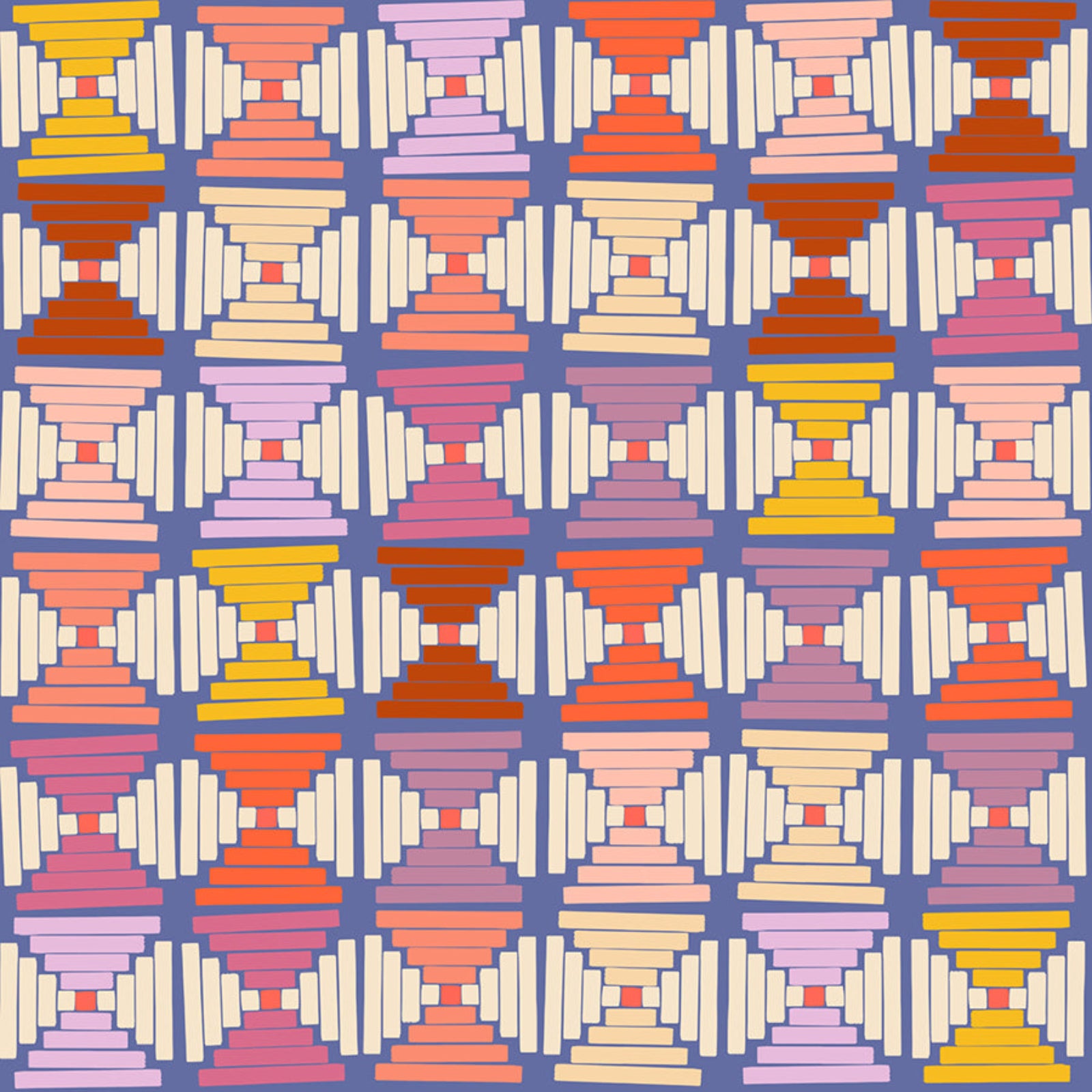 Colorful geometric pattern on a purple background