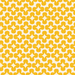 Pattern of yellow star shapes on a white background
