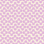Pattern of purple flowers on a light pink background
