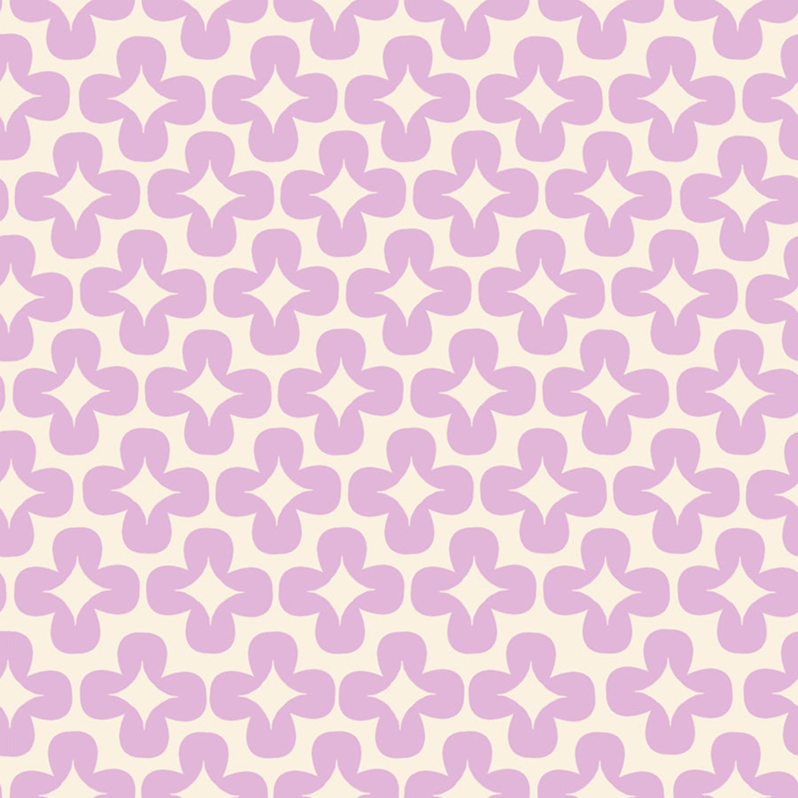 Pattern of purple flowers on a light pink background