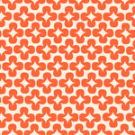Pattern of orange flowers on a white background