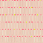Pattern of pink and yellow vertical bars on a light pink background