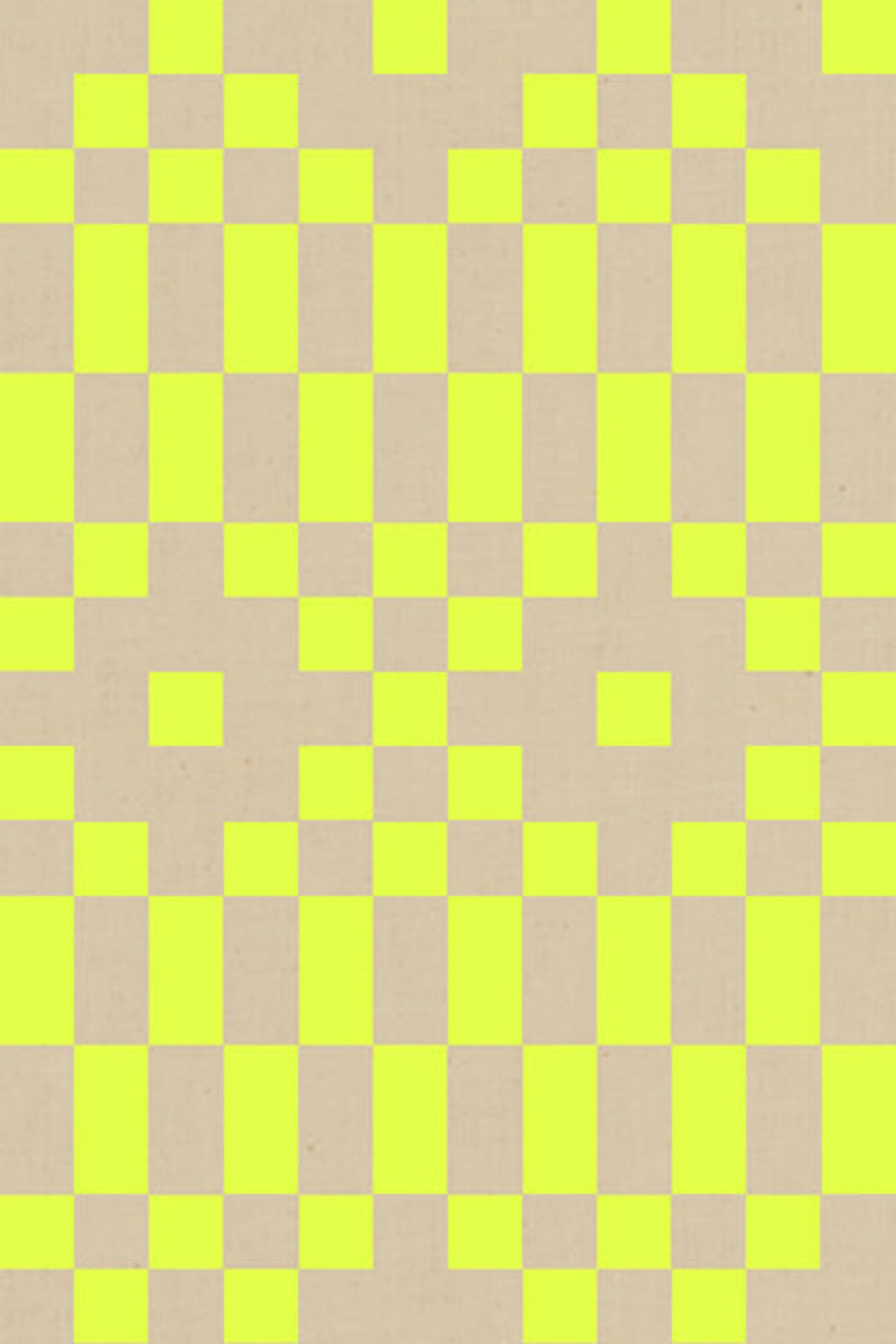 Pattern of alternating light brown and bright yellow squares