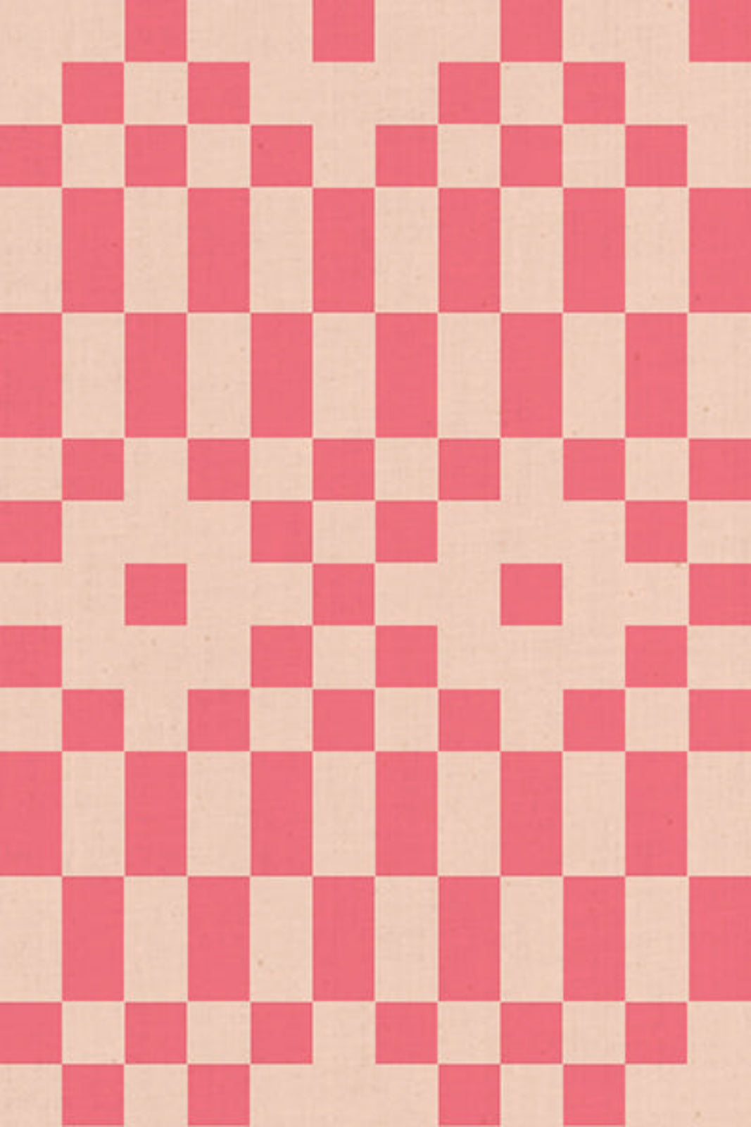 Checkered pattern with pink and beige squares