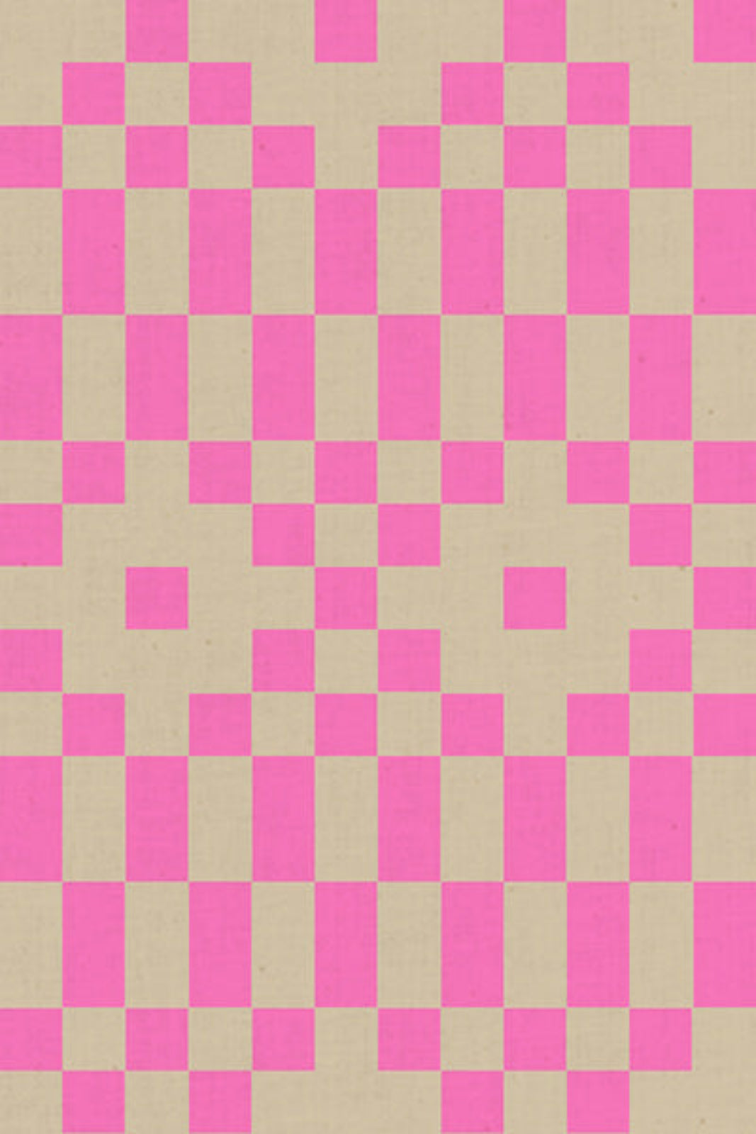Checkered pattern with pink and beige squares