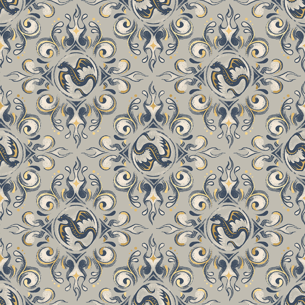 Fire Glow - Emblem - Metallic Oyster