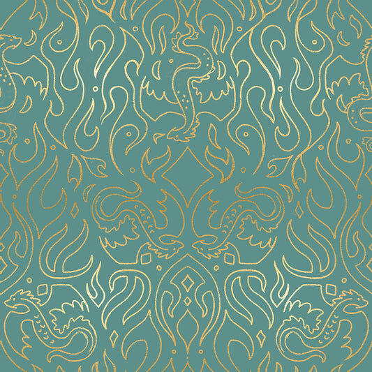 Fire Glow - Scribe - Metallic Watercress