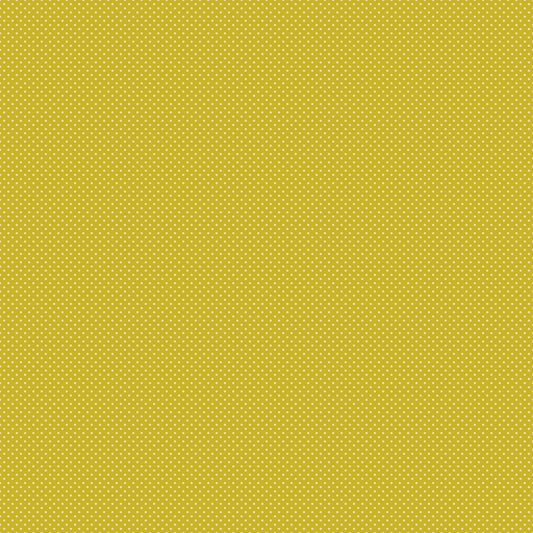Yellow background with small white polka dots