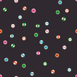 Colorful dot pattern on a black background