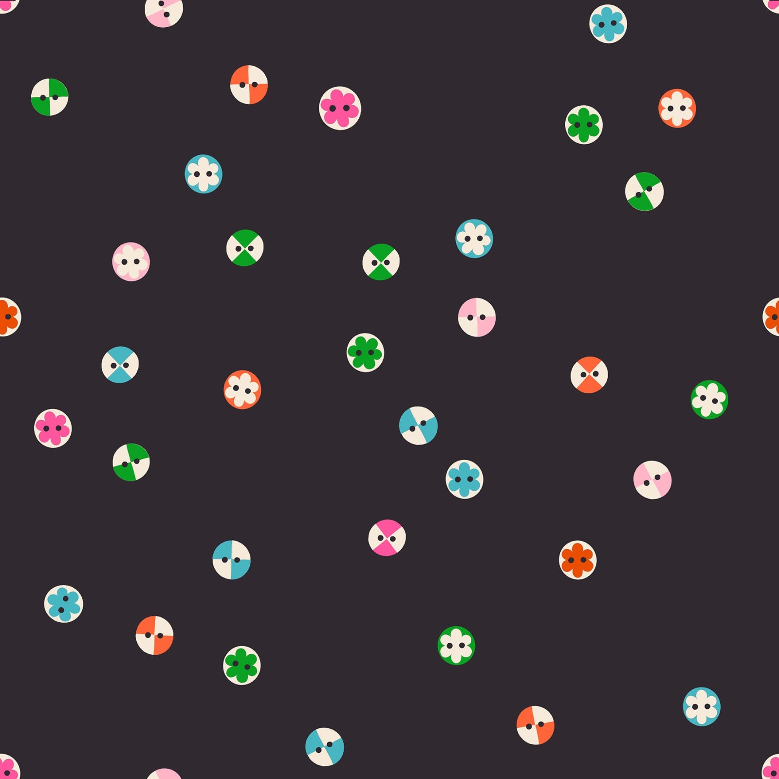 Colorful dot pattern on a black background