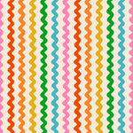 Colorful wavy pattern on a cream background