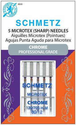 Schmetz Chrome Microtex Sharp Needles 80/12 5pk