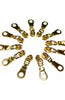 Gold Zipper Pulls - 6 pulls