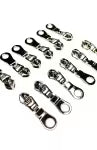 Nickel Zipper Pulls - 6 pulls