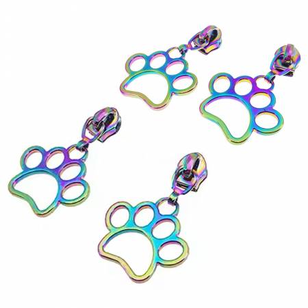 Iridescent Paw Zipper Pulls - 4 pulls