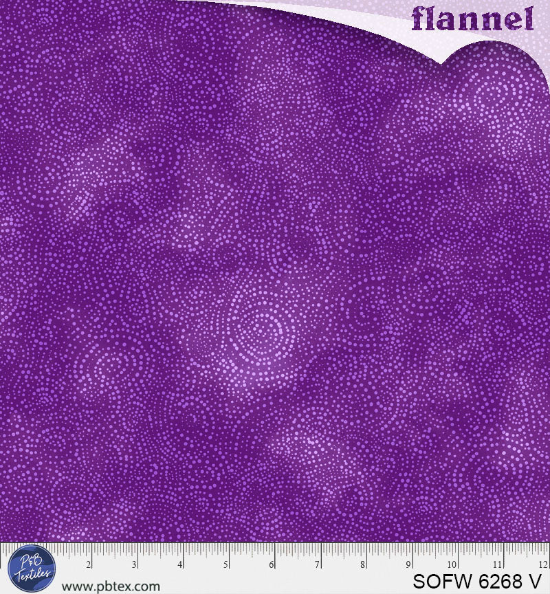 Solstice 108" Wide Flannel - Purple