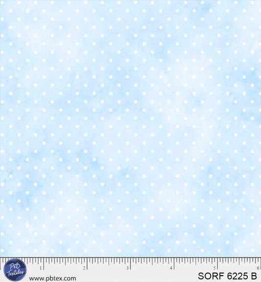 Sorbet Flannel - Pin Dots - Blue