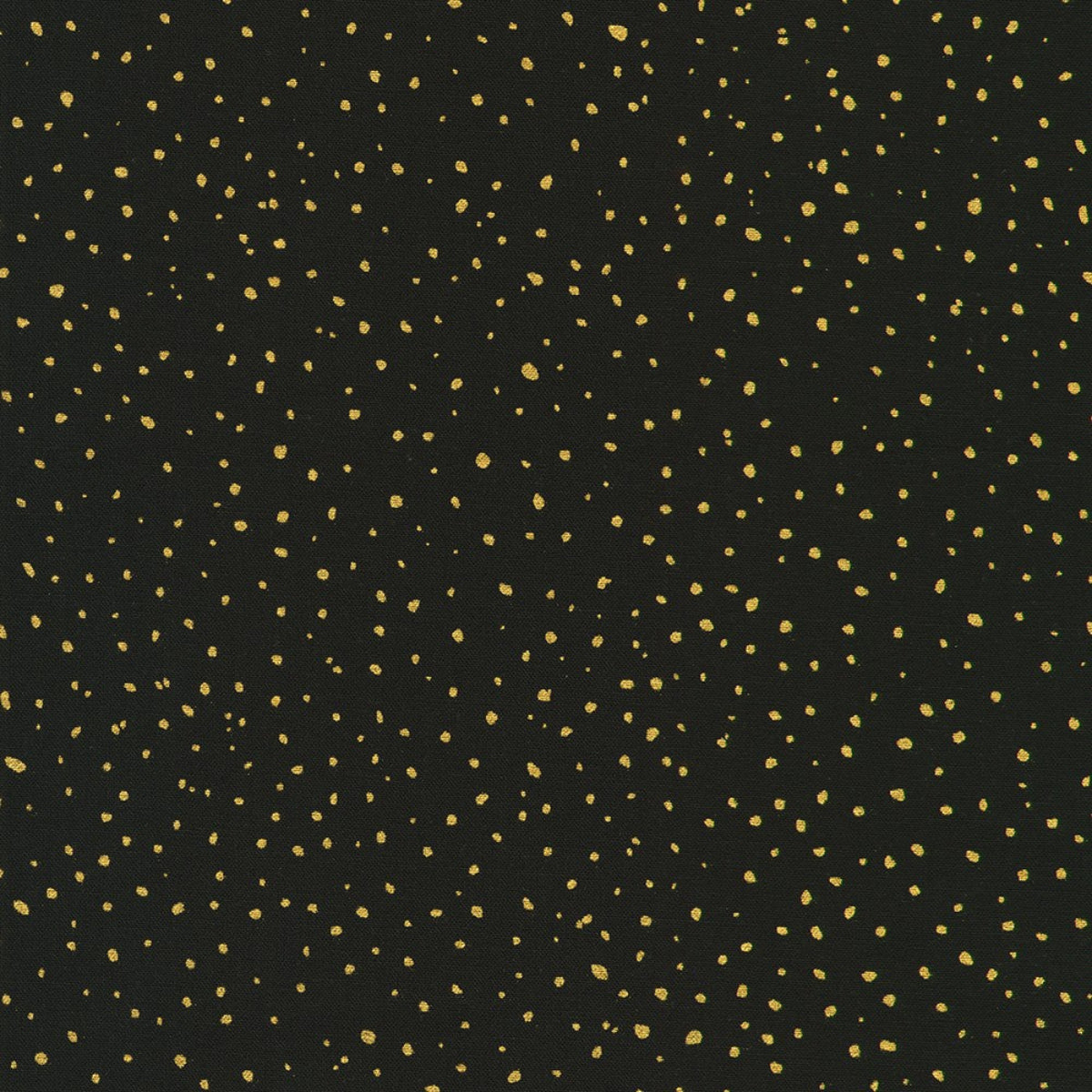 Black background with gold polka dots