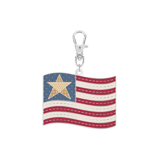 Lori Holt Flag Enamel Charm