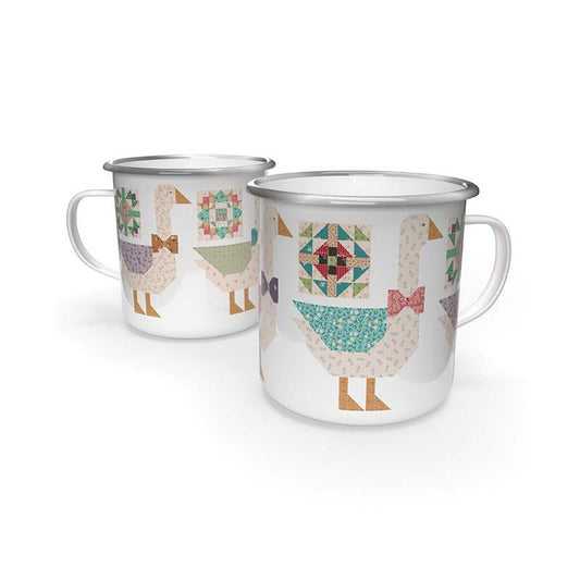 Lori Holt Enamel Tin Mug - Gentler TImes