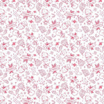 Red Christmas-themed pattern on a white background