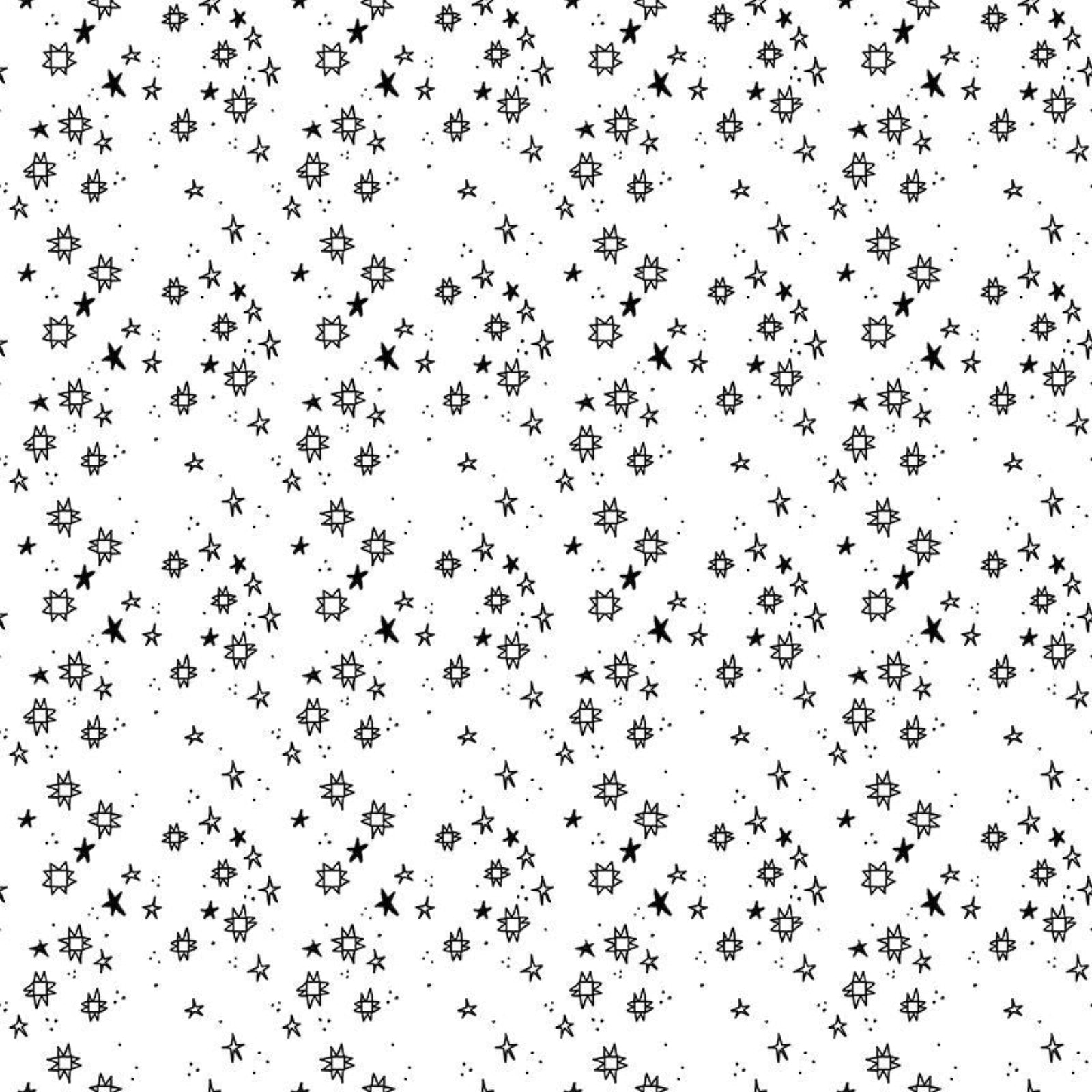 Pattern of black stars on a white background