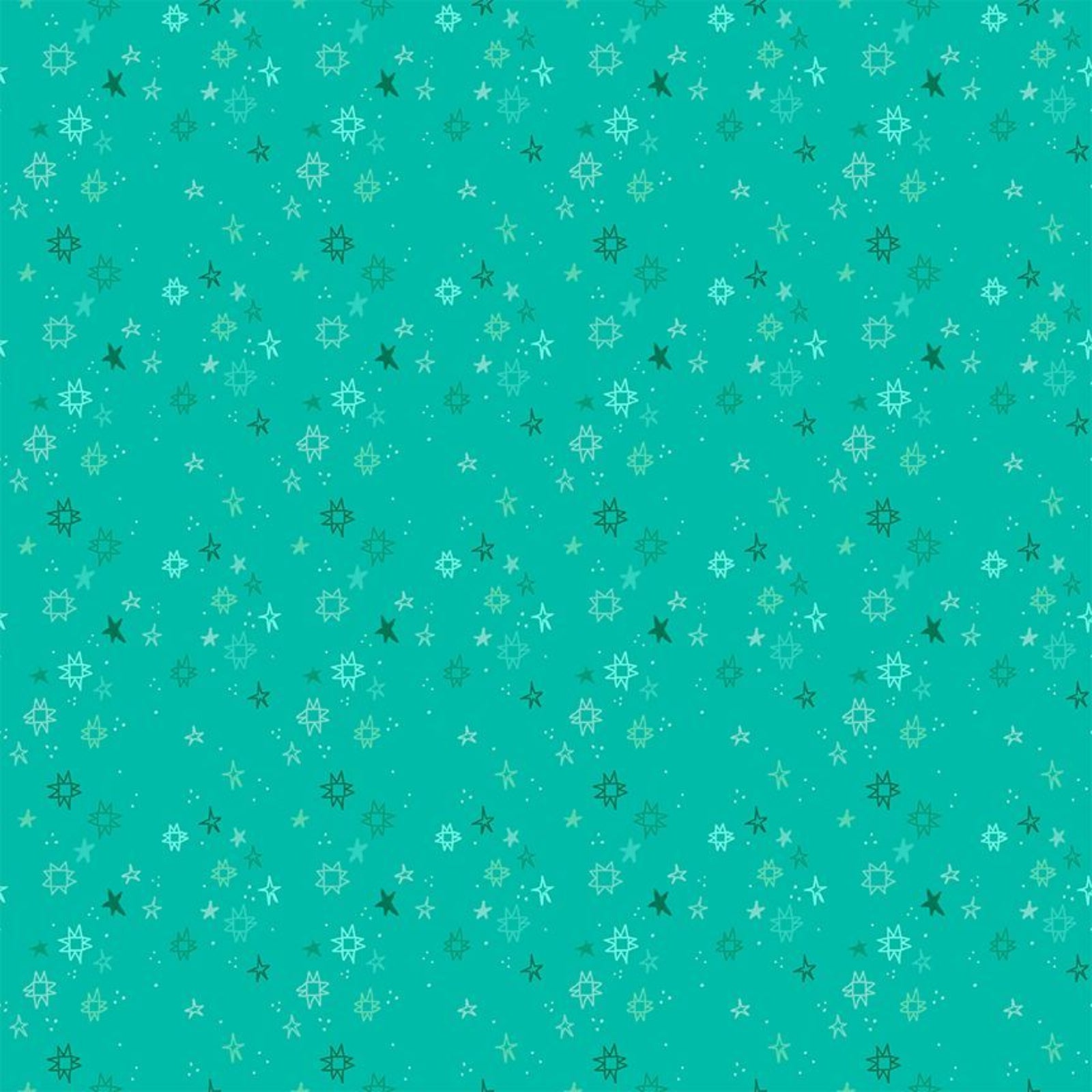 Pattern of small stars on a teal background