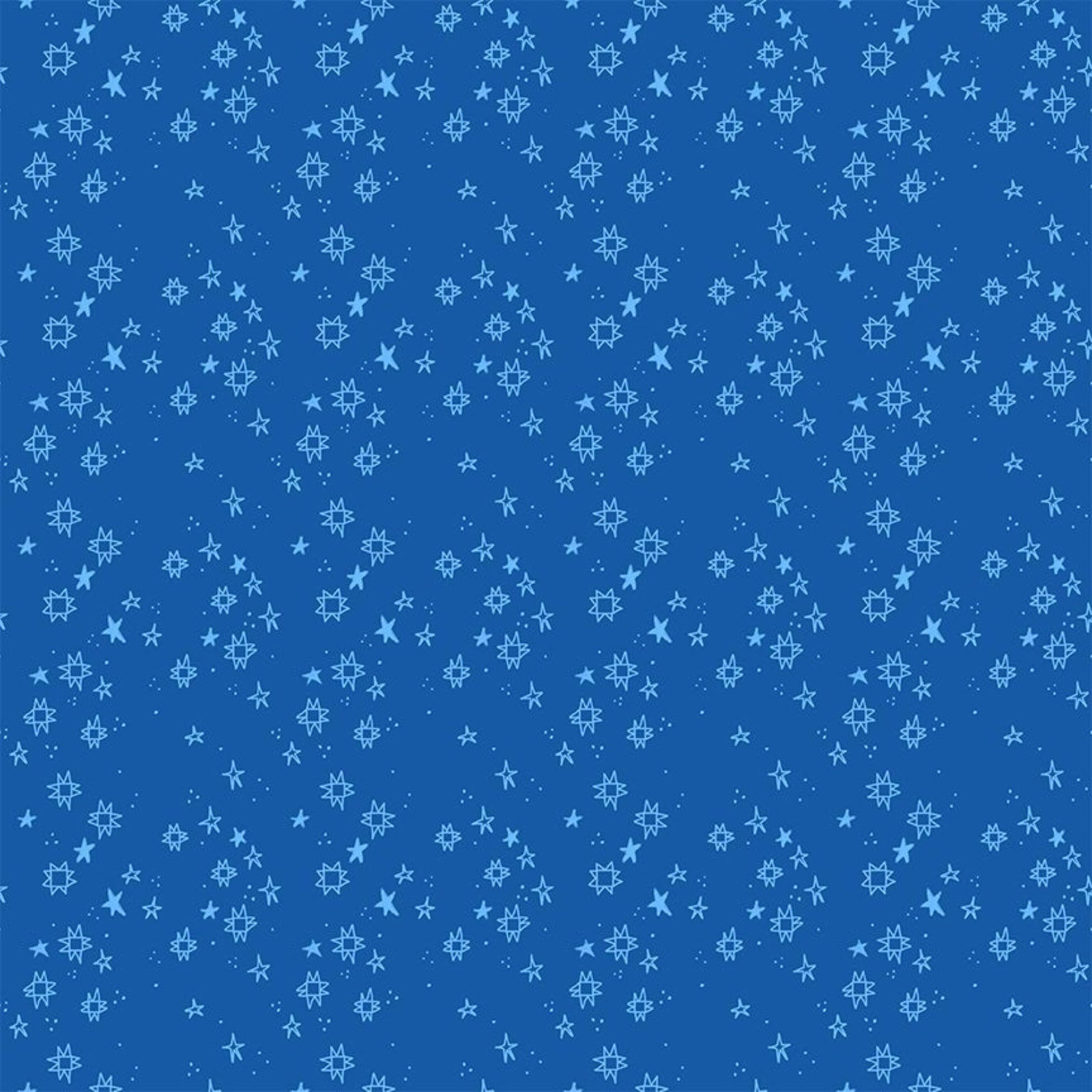 Pattern of small white stars on a blue background