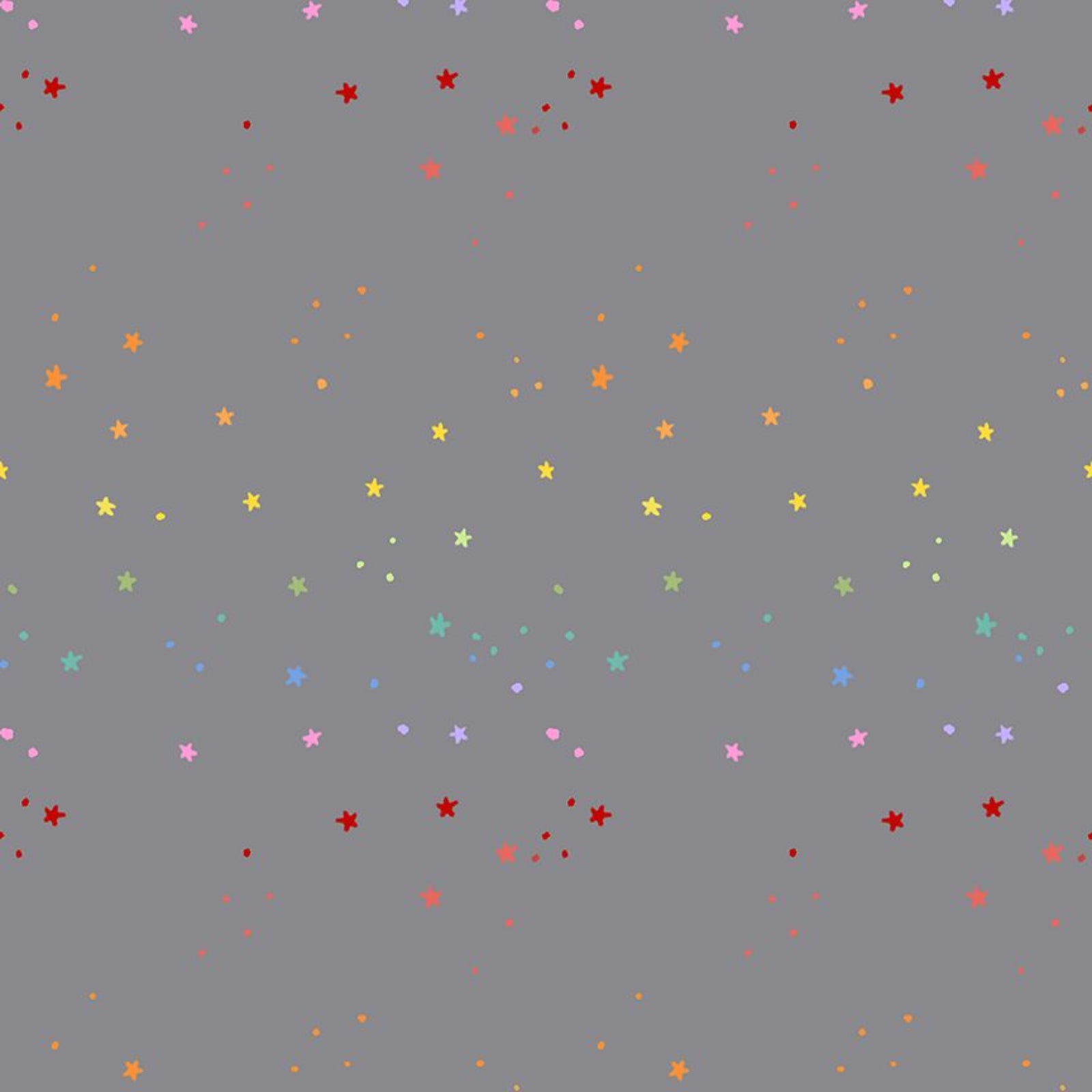Colorful star pattern on a gray background