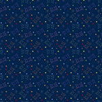 Colorful geometric pattern on a blue background