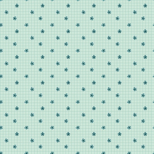 Lazy Sunday - Flower Grid - Glacier