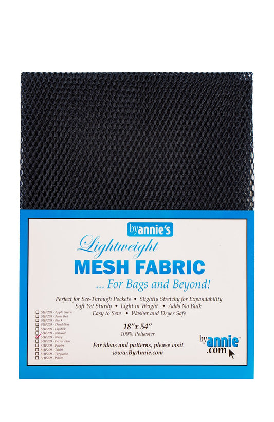 Lightweight Mesh Fabric - Navy - 18" x 54"