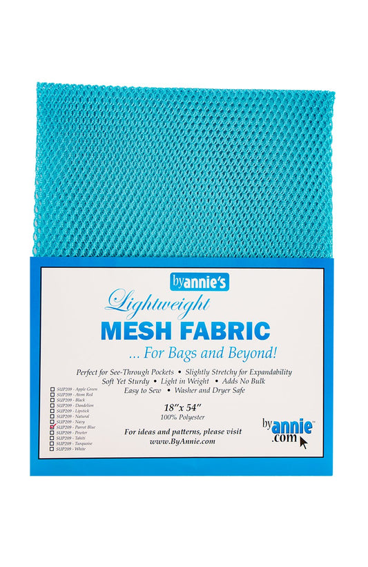 Lightweight Mesh Fabric - Parrot Blue - 18" x 54"