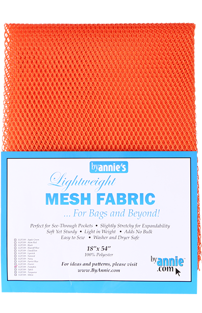Lightweight Mesh Fabric - Pumpkin - 18" x 54"
